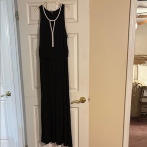 Vince Camuto Black Halter Maxi Gown
